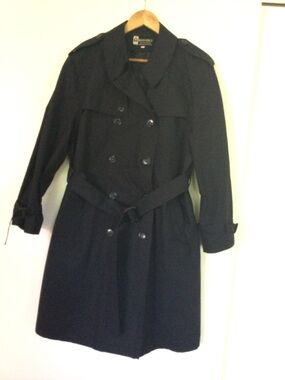Vintage Alexander Blue Double-Breasted Trench Coat